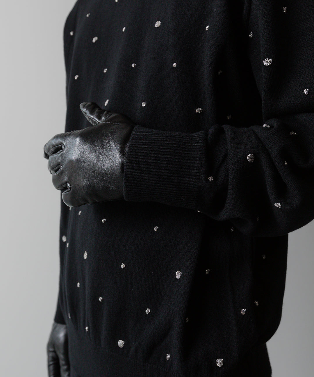 ssstein(シュタイン)の24AWコレクション GLITTER DOTS CREW NECK LS - BLACK 公式通販サイトsession福岡セレクトショップ