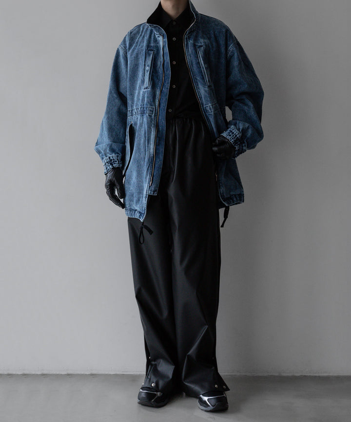 【stein】TRACK EASY TROUSERS - BLACK (AQUA DIMA®︎)