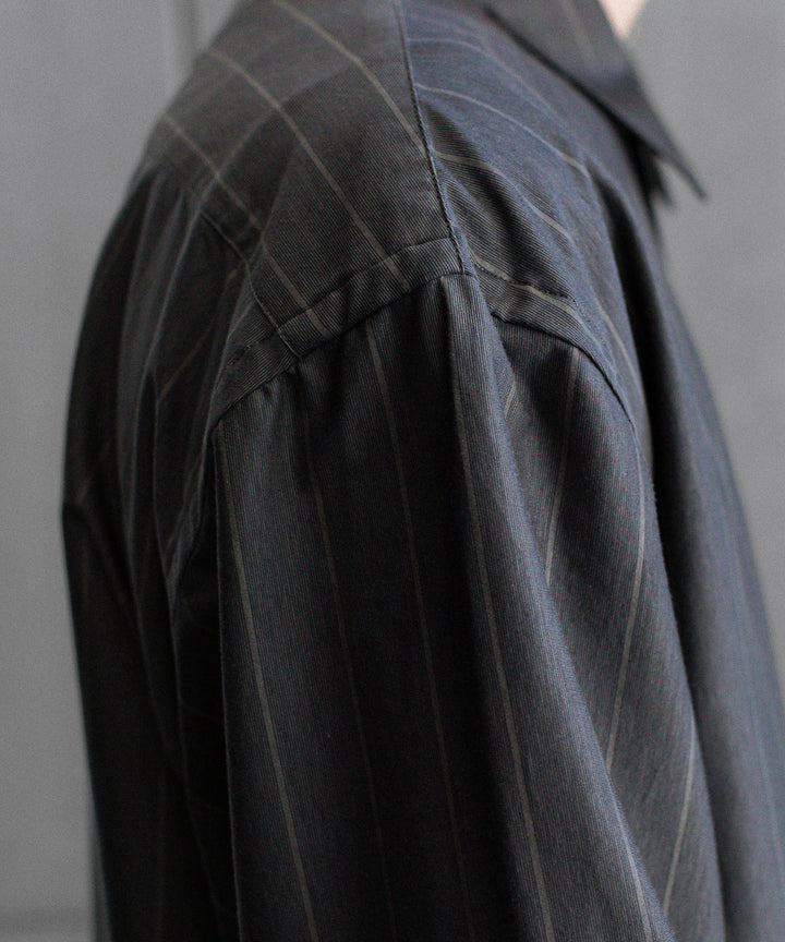 KANEMASA PHIL.-カネマサフィル46G MODEST STRIPE SHIRTのGREY公式通販サイトsession福岡セレクトショップ