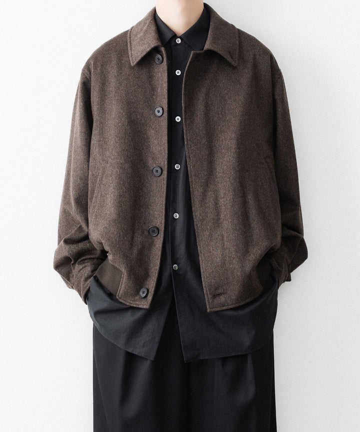 ssstein(シュタイン)のWOOL DOESKIN BUTTON FLY SHORT JACKET - GREY BROWNの公式通販サイトsession福岡セレクトショップ