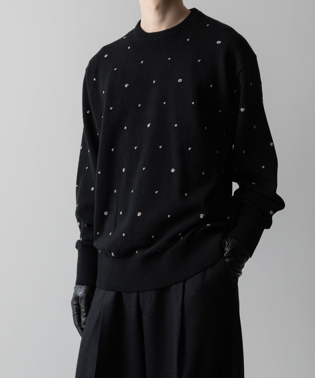 ssstein(シュタイン)の24AWコレクション GLITTER DOTS CREW NECK LS - BLACK 公式通販サイトsession福岡セレクトショップ
