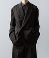 【ssstein】OVERSIZED DOUBLE BREASTED JACKET - GREY KHAKI