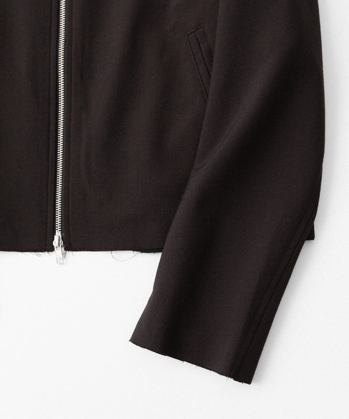 【CODA】BROWN WOOL TILT ZIP JACKET - BROWN