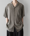 【stein】OVERSIZED CUPRO OPEN COLLAR SS SHIRT - G.KHAKI