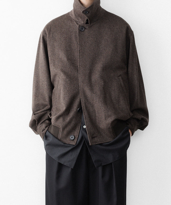 ssstein(シュタイン)のWOOL DOESKIN BUTTON FLY SHORT JACKET - GREY BROWNの公式通販サイトsession福岡セレクトショップ