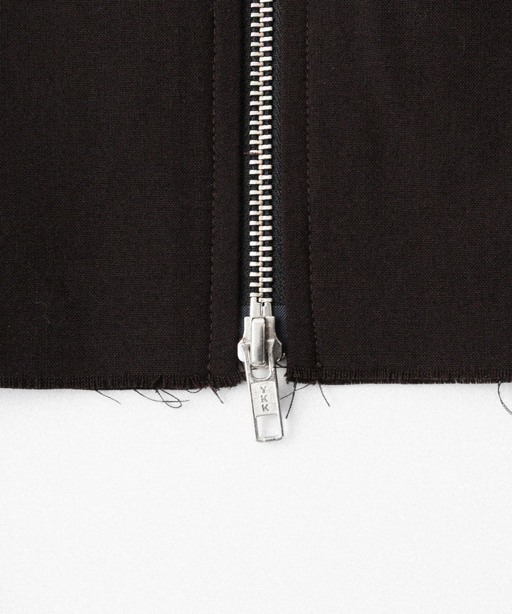 【CODA】BROWN WOOL TILT ZIP JACKET - BROWN