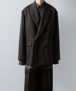 ssstein / シュタイン】OVERSIZED DOUBLE BREASTED JACKET - GREY