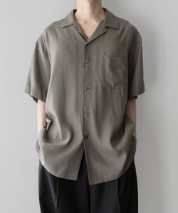 【stein】sssteinシュタインのOVERSIZED CUPRO OPEN COLLAR SS SHIRT - G.KHAKI公式通販サイトsession福岡セレクトショップ