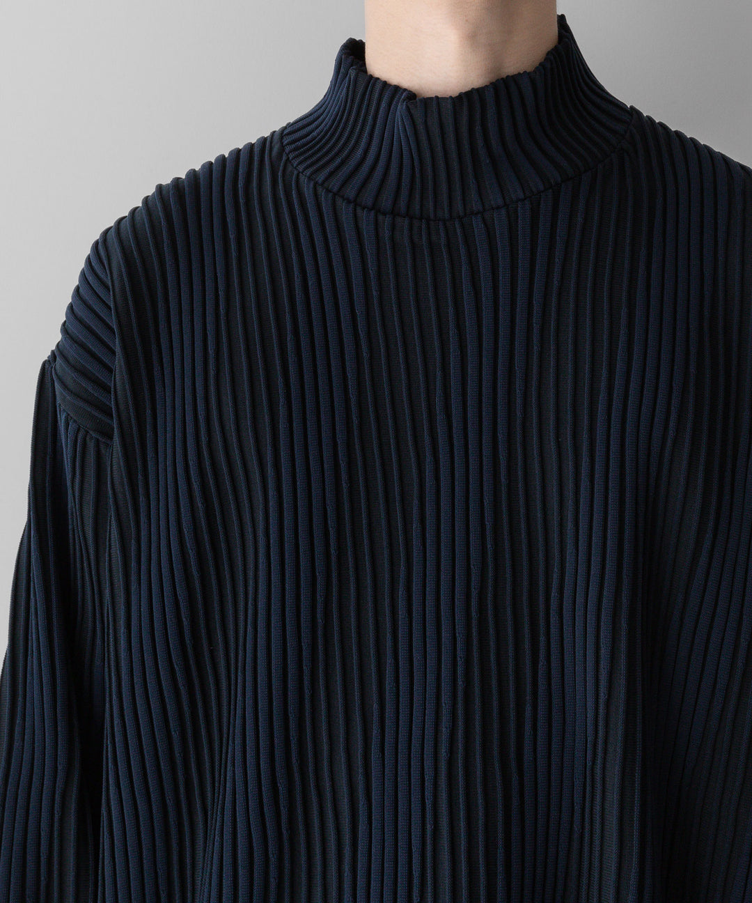 stein(シュタイン)の23AWコレクションOBLIQUE PATTERNED KNIT LSのDARK NAVY 公式通販サイト session福岡セレクトショップ