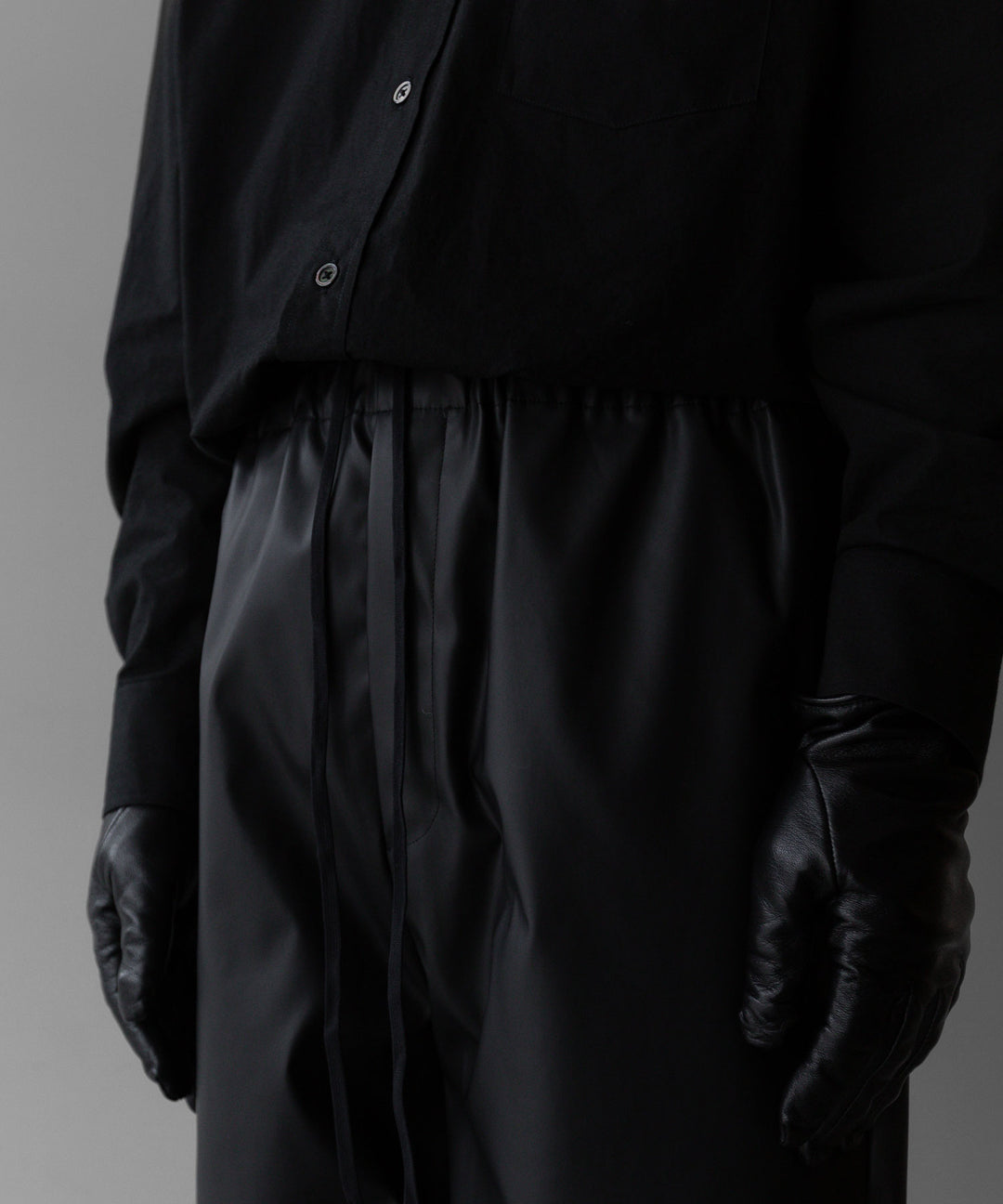 【stein】TRACK EASY TROUSERS - BLACK (AQUA DIMA®︎)