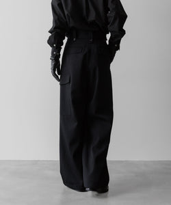 SUBLATIONS サブレーションズのHEAVY WOOL GABARDINE GURKHA CARGO PANTS - BLACKの公式通販サイトsession福岡セレクトショップ