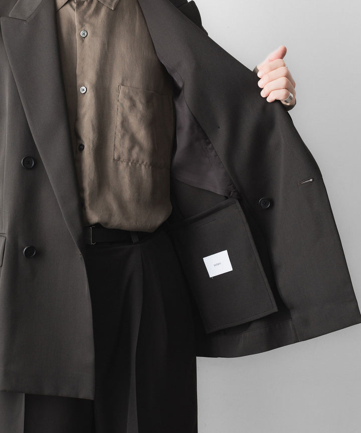ssstein(シュタイン)のDOUBLE BREASTED BLAZER - GREY KHAKIの公式通販サイトsession福岡セレクトショップ