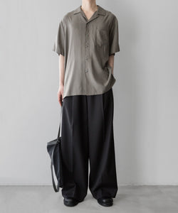 【stein】sssteinシュタインのOVERSIZED CUPRO OPEN COLLAR SS SHIRT - G.KHAKI公式通販サイトsession福岡セレクトショップ