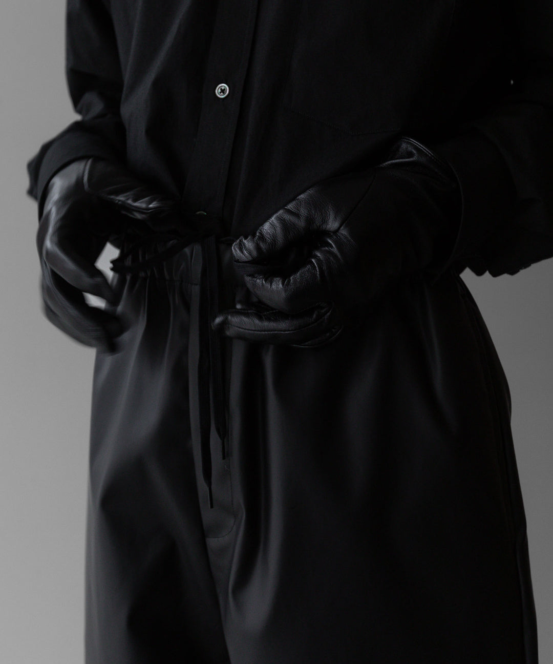 【stein】TRACK EASY TROUSERS - BLACK (AQUA DIMA®︎)