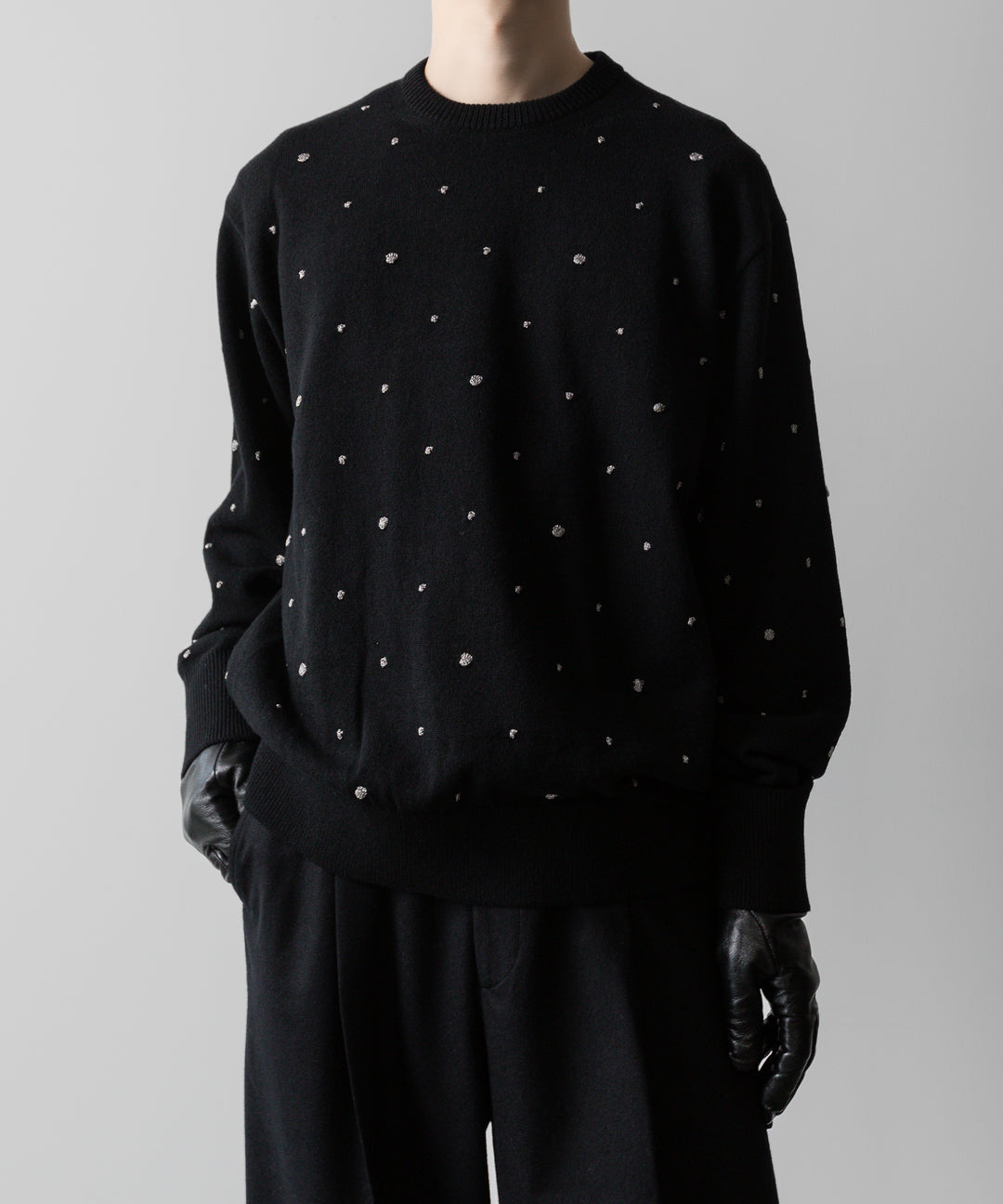 ssstein(シュタイン)の24AWコレクション GLITTER DOTS CREW NECK LS - BLACK 公式通販サイトsession福岡セレクトショップ