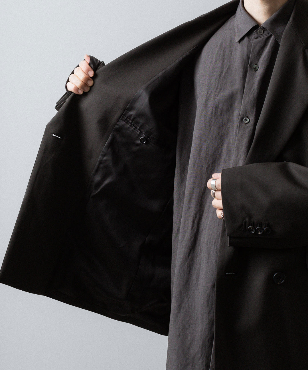 ssstein(シュタイン)のOVERSIZED DOUBLE BREASTED JACKET - GREY KHAKIの公式通販サイトsession福岡セレクトショップ