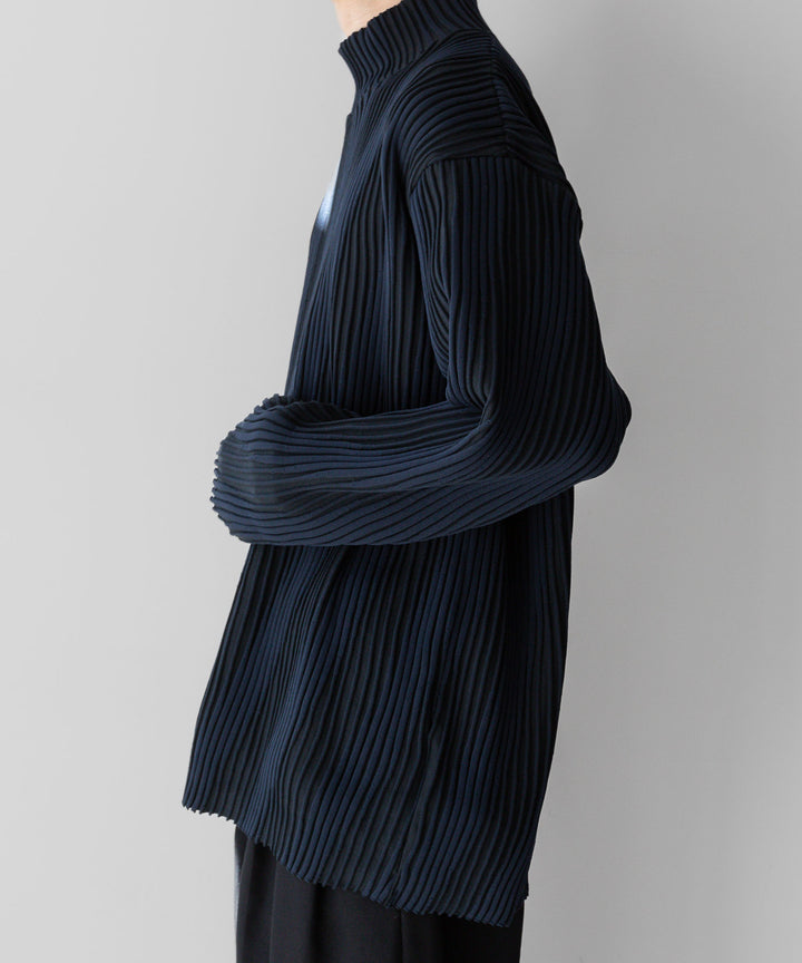 stein(シュタイン)の23AWコレクションOBLIQUE PATTERNED KNIT LSのDARK NAVY 公式通販サイト session福岡セレクトショップ