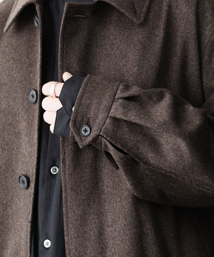 ssstein(シュタイン)のWOOL DOESKIN BUTTON FLY SHORT JACKET - GREY BROWNの公式通販サイトsession福岡セレクトショップ