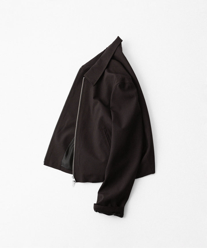 【CODA】BROWN WOOL TILT ZIP JACKET - BROWN