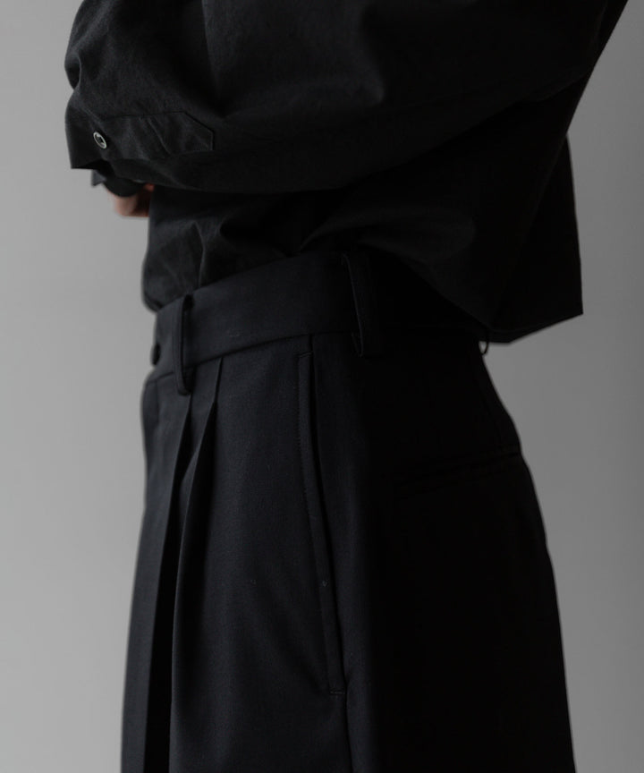 stein(シュタイン)の24SSコレクションLONG WIDE TROUSERS のBLACK