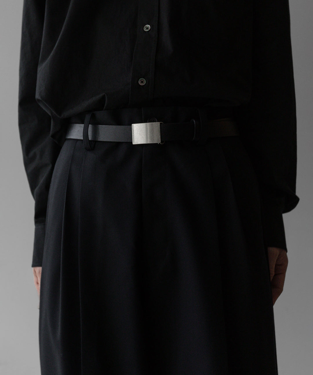 stein(シュタイン)の24SSコレクションLONG WIDE TROUSERS のBLACK