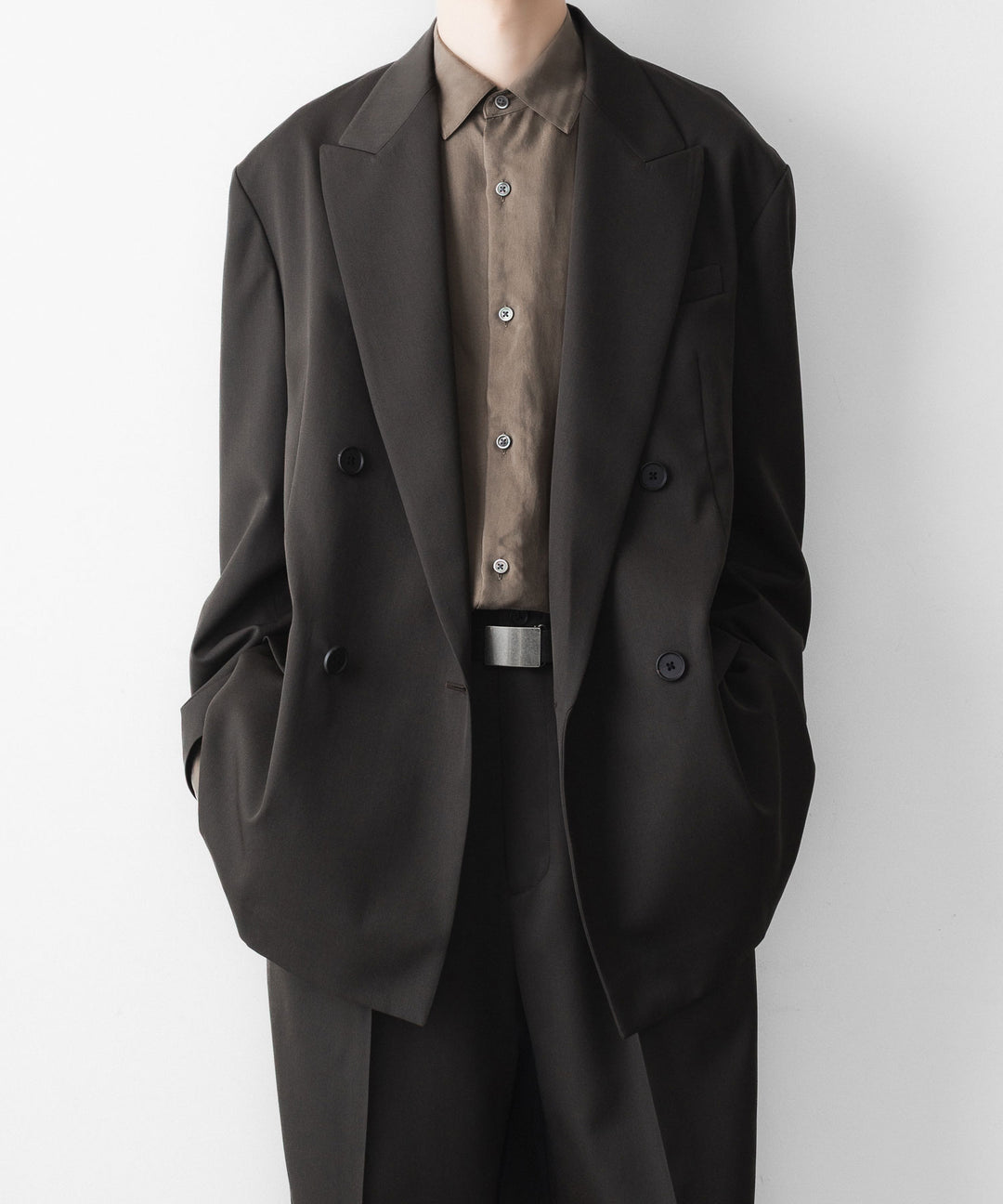 ssstein(シュタイン)のDOUBLE BREASTED BLAZER - GREY KHAKIの公式通販サイトsession福岡セレクトショップ