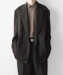 ssstein / シュタイン】DOUBLE BREASTED BLAZER - GREY KHAKI | 公式