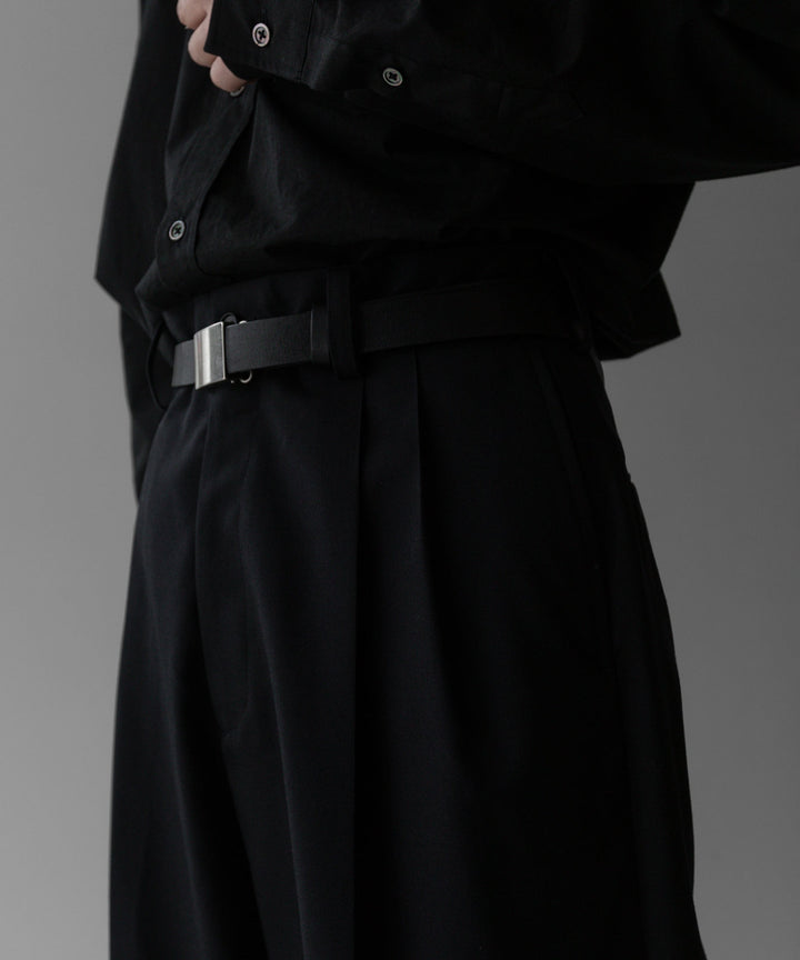 stein(シュタイン)の24SSコレクションLONG WIDE TROUSERS のBLACK