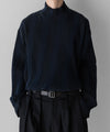【stein】OBLIQUE PATTERNED KNIT LS - DARK NAVY