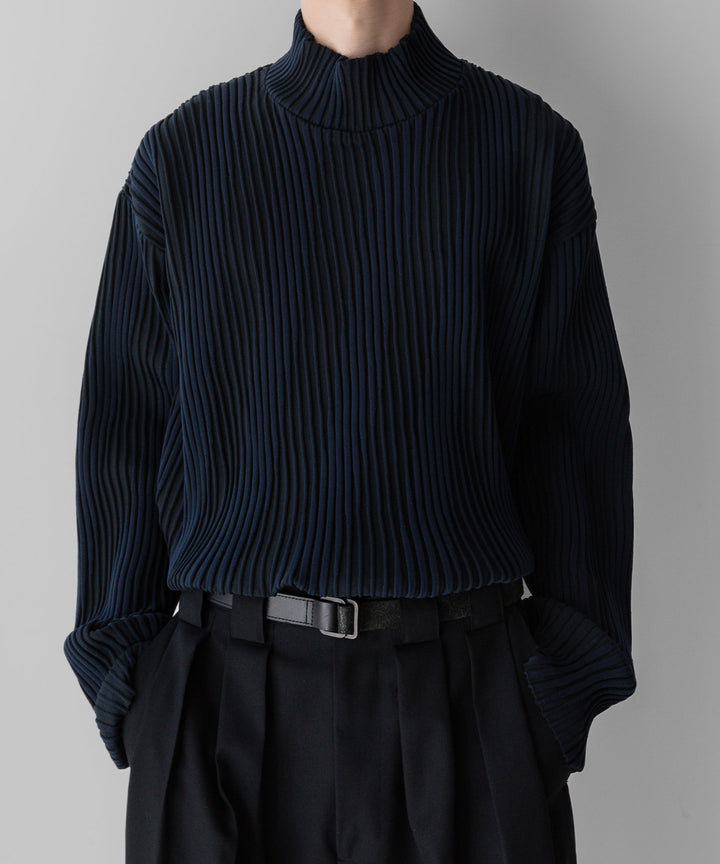 stein(シュタイン)の23AWコレクションOBLIQUE PATTERNED KNIT LSのDARK NAVY 公式通販サイト session福岡セレクトショップ
