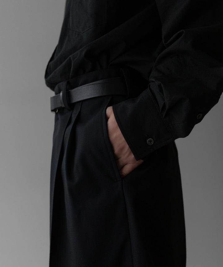 stein(シュタイン)の24SSコレクションLONG WIDE TROUSERS のBLACK