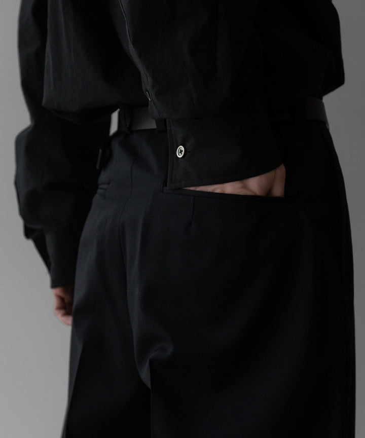 stein(シュタイン)の24SSコレクションLONG WIDE TROUSERS のBLACK