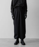 画像をギャラリービューアに読み込む, SUBLATIONS サブレーションズのHEAVY WOOL GABARDINE GURKHA CARGO PANTS - BLACKの公式通販サイトsession福岡セレクトショップ
