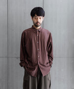 画像をギャラリービューアに読み込む, KANEMASA PHIL.-カネマサフィル46G MODEST STRIPE SHIRTのBROWN公式通販サイトsession福岡セレクトショップ

