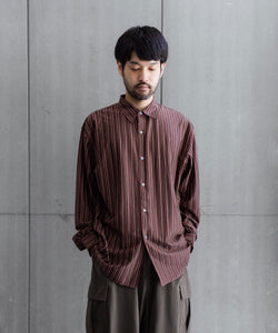 KANEMASA PHIL.】46G MODEST STRIPE SHIRT - BROWN | 公式通販サイト