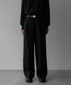 【ssstein】LONG WIDE TROUSERS - BLACK(2/72 WOOL)