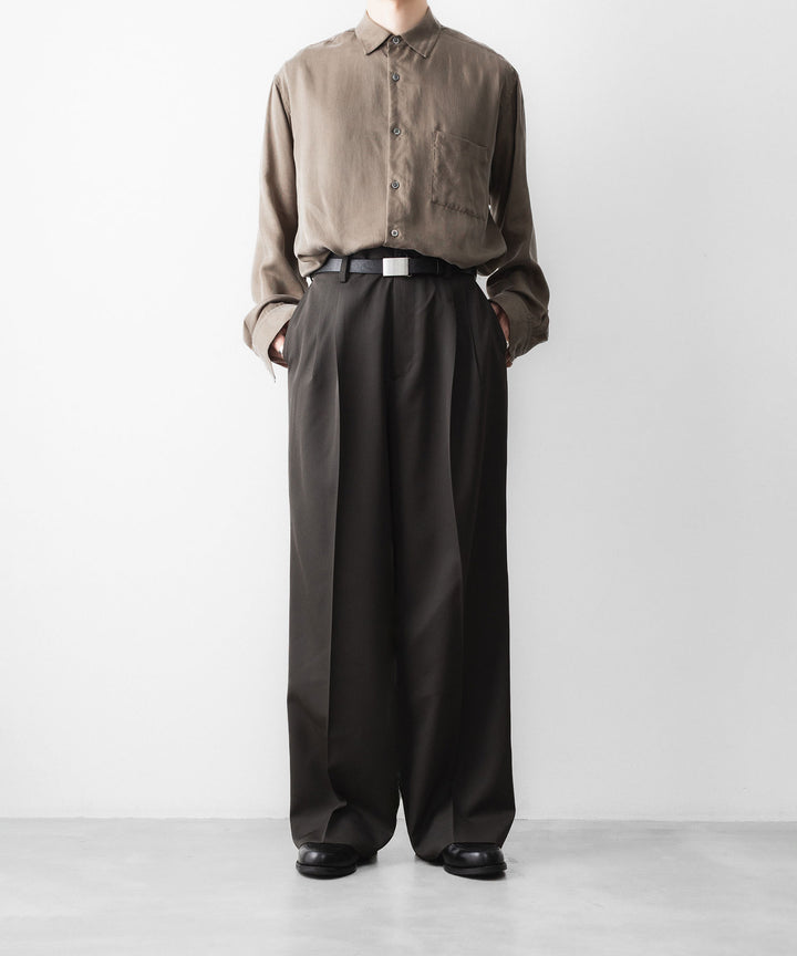 ssstein(シュタイン)のEASY LONG WIDE TROUSERS - GREY KHAKIの公式通販サイトsession福岡セレクトショップ