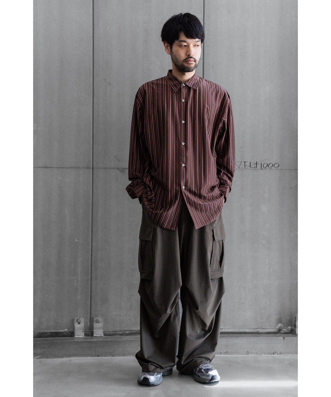 KANEMASA PHIL.-カネマサフィル46G MODEST STRIPE SHIRTのBROWN公式通販サイトsession福岡セレクトショップ