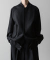 【ssstein】MELTON STADIUM JACKET - BLACK