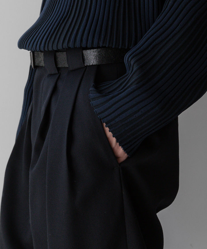 stein(シュタイン)の23AWコレクションOBLIQUE PATTERNED KNIT LSのDARK NAVY 公式通販サイト session福岡セレクトショップ