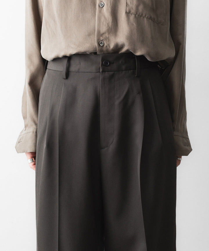 ssstein(シュタイン)のEASY LONG WIDE TROUSERS - GREY KHAKIの公式通販サイトsession福岡セレクトショップ