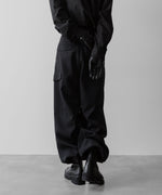 画像をギャラリービューアに読み込む, SUBLATIONS サブレーションズのHEAVY WOOL GABARDINE GURKHA CARGO PANTS - BLACKの公式通販サイトsession福岡セレクトショップ
