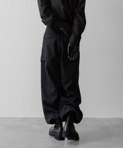 SUBLATIONS サブレーションズのHEAVY WOOL GABARDINE GURKHA CARGO PANTS - BLACKの公式通販サイトsession福岡セレクトショップ