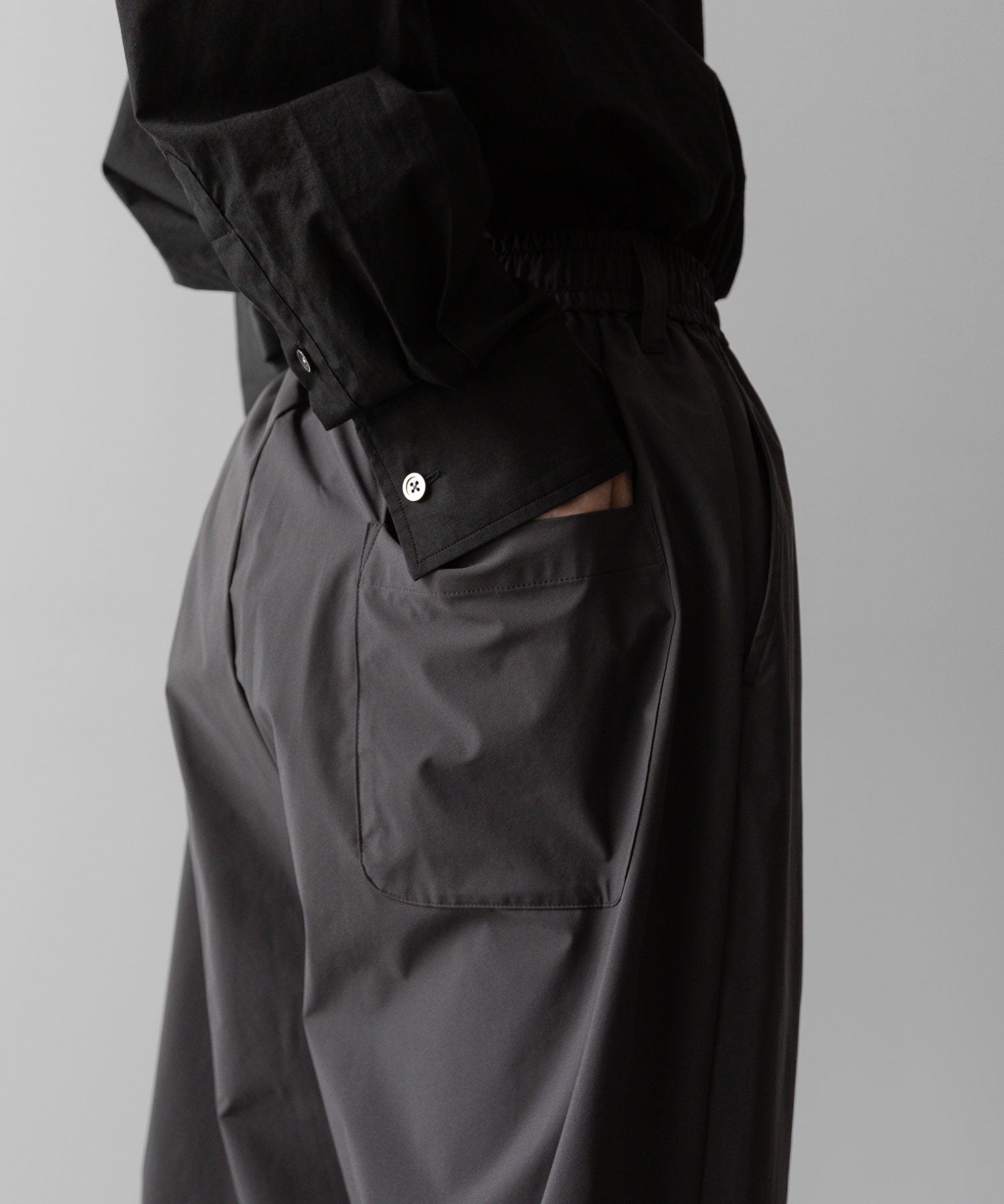 ssstein(シュタイン)の24AWコレクション WINDBREAKER EASY WIDE TROUSERS - CHARCOAL 公式通販サイトsession福岡セレクトショップ