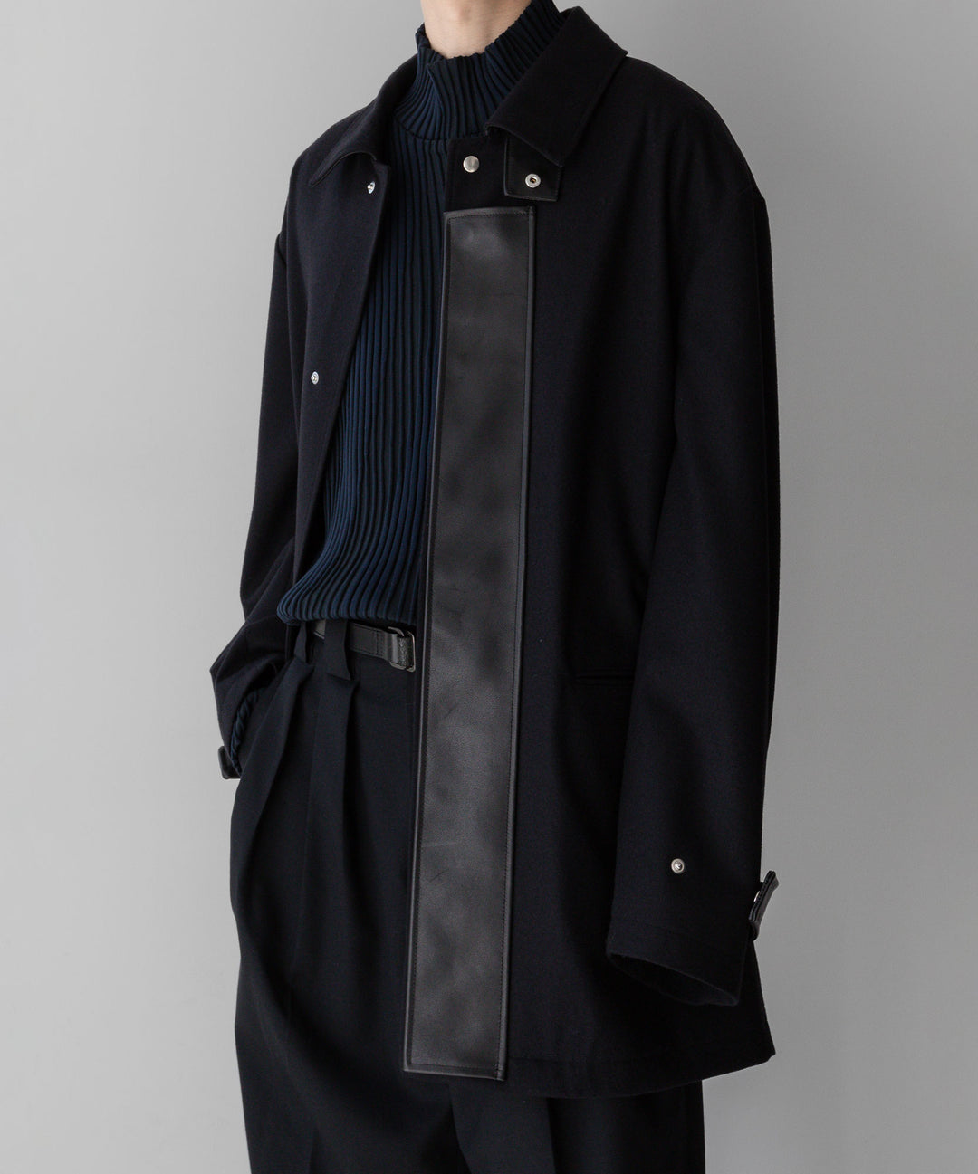 【stein】シュタイン 23AW LEATHER FLY FRONT LONG JACKET - DARK NAVY sessionセッション福岡セレクトショップ 公式通販サイト
