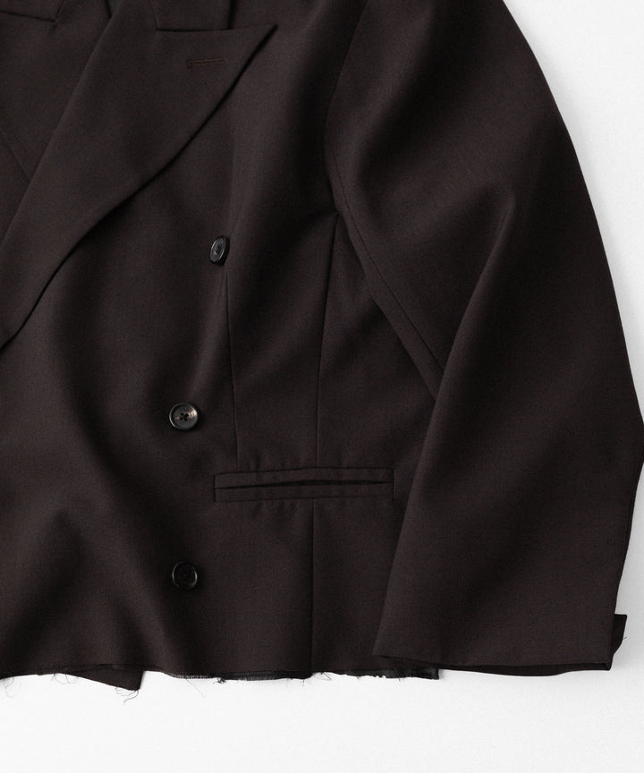CODA -コーダのBROWN WOOL CUT OFF DOUBLE BREASTED LENTO BLAZERのBROWN公式通販サイトsession福岡セレクトショップ