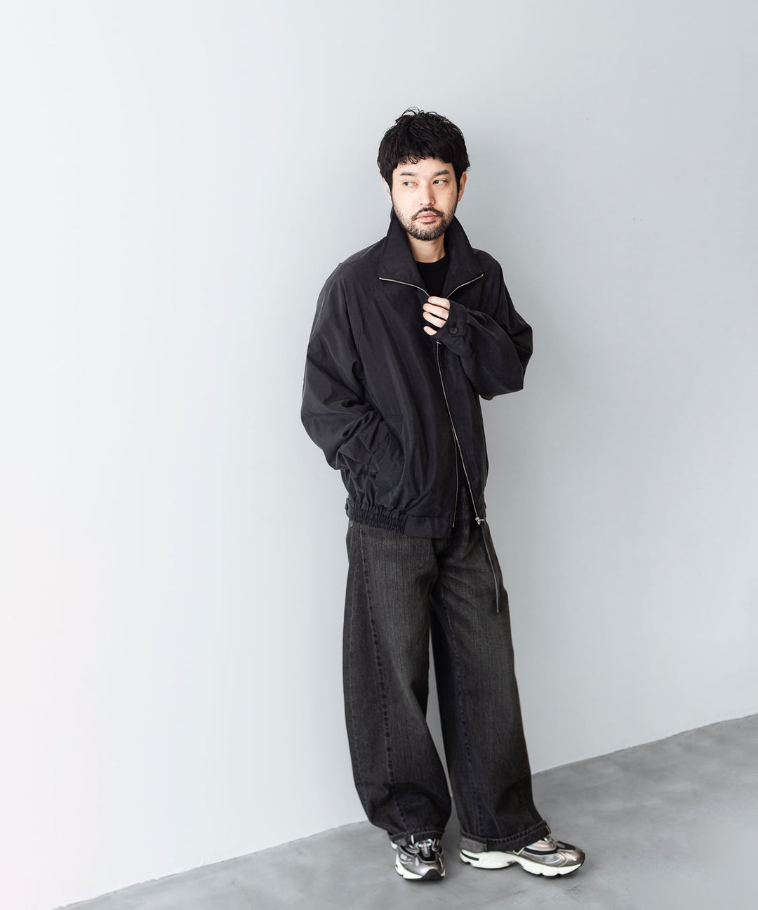 ssstein(シュタイン)の24AWコレクション SILK NYLON ZIP UP BLOUSON - BLACK 公式通販サイトsession福岡セレクトショップ
