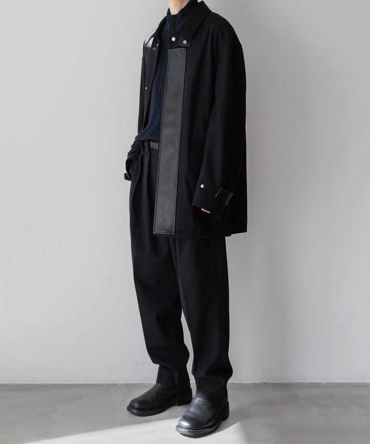 【stein】シュタイン 23AW LEATHER FLY FRONT LONG JACKET - DARK NAVY sessionセッション福岡セレクトショップ 公式通販サイト