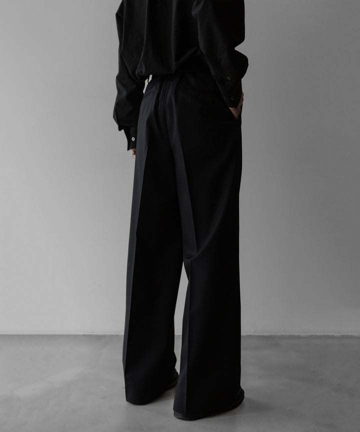 stein(シュタイン)の24SSコレクションLONG WIDE TROUSERS のBLACK