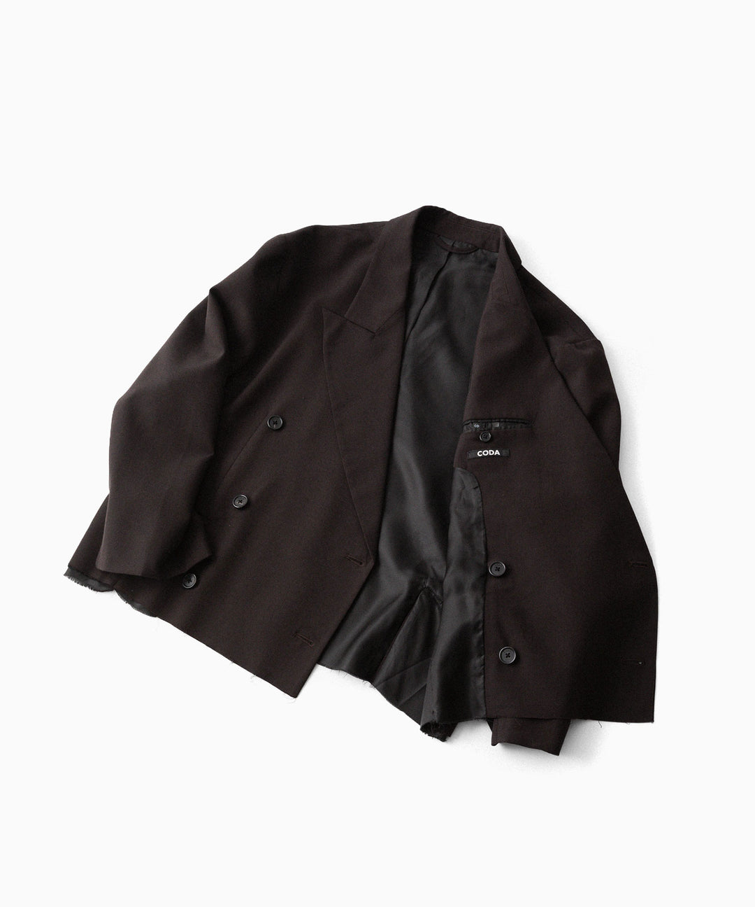 CODA -コーダのBROWN WOOL CUT OFF DOUBLE BREASTED LENTO BLAZERのBROWN公式通販サイトsession福岡セレクトショップ